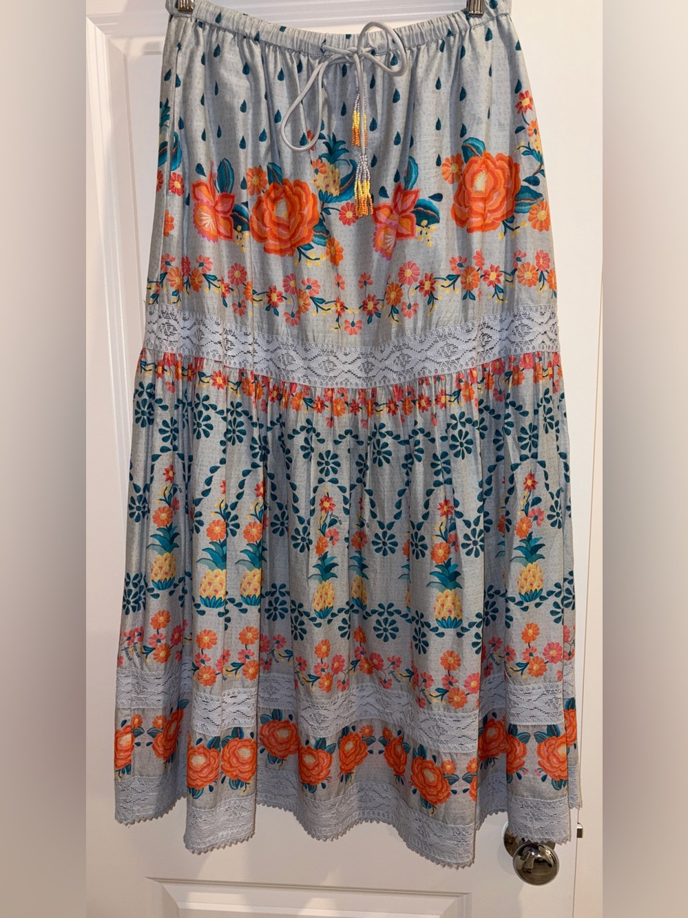 Farm Rio Tropical Delicacy Maxi Skirt Sz Small